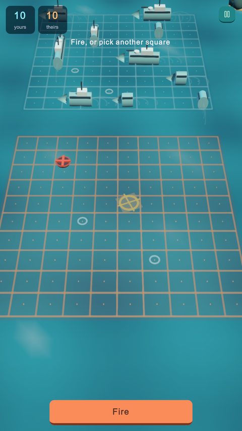 Sea Battle played on a 3D board